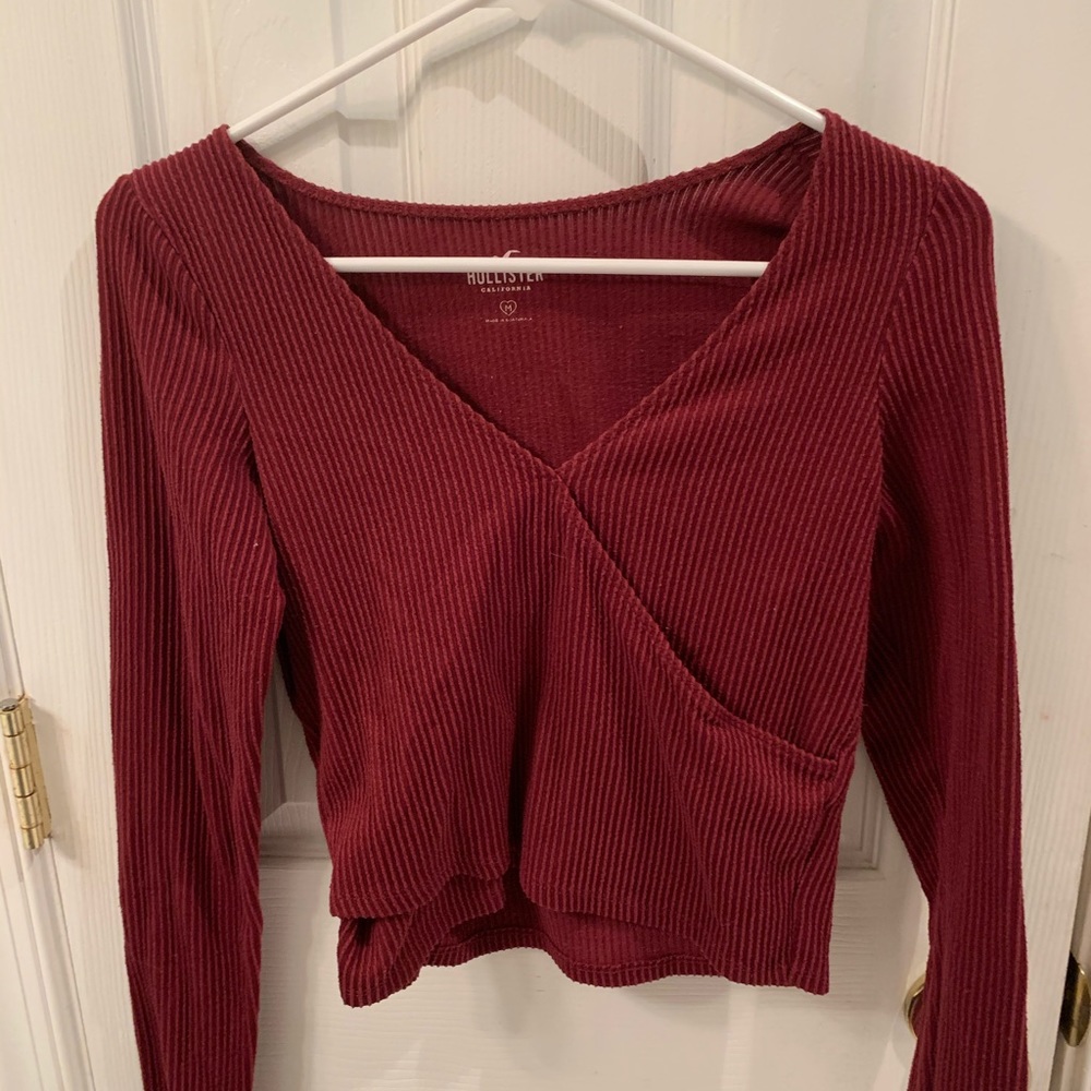 Hollister wrap front sweater